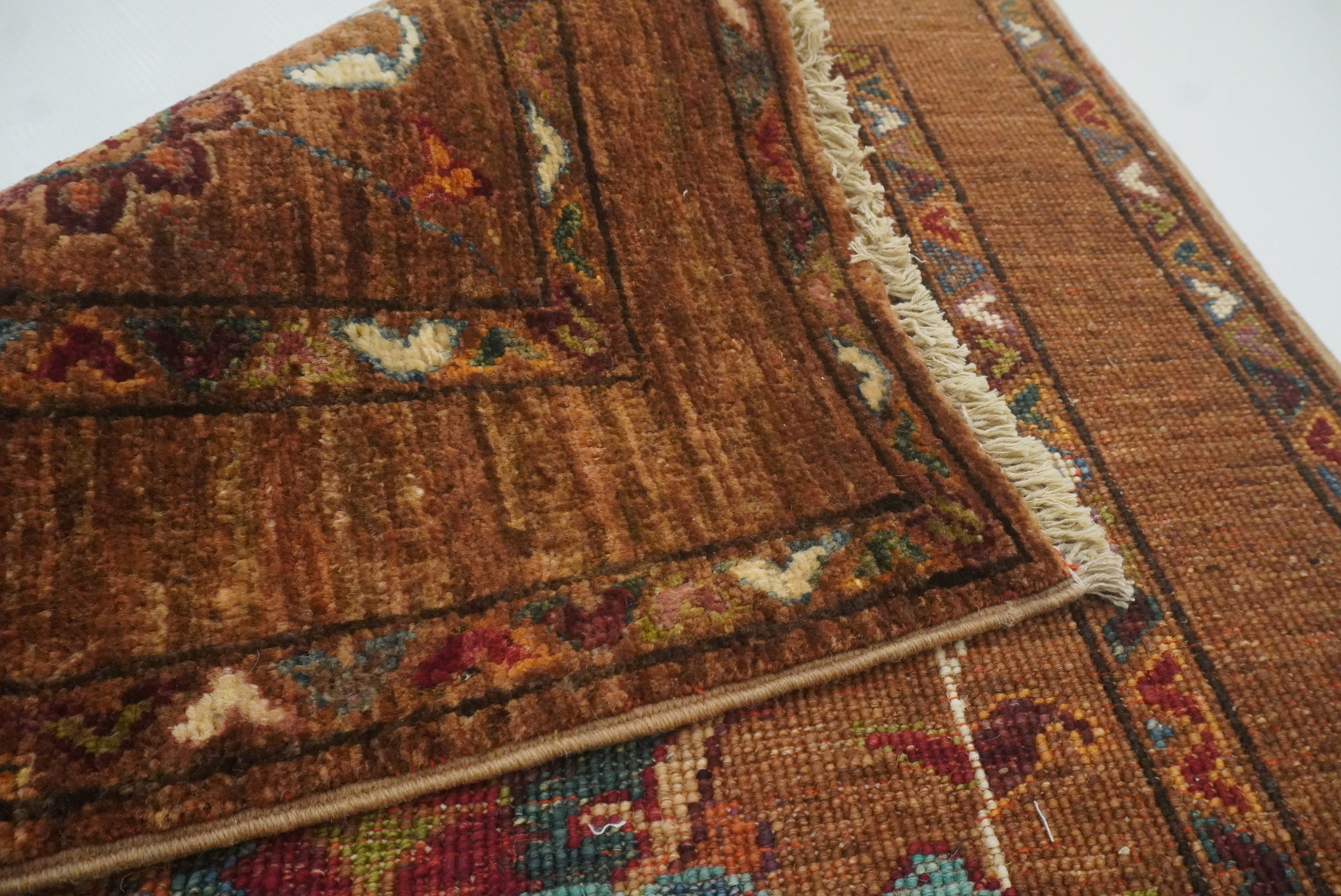 2x3 Brown Waziri Afghan Hand Knotted Rug - Yildiz Rugs