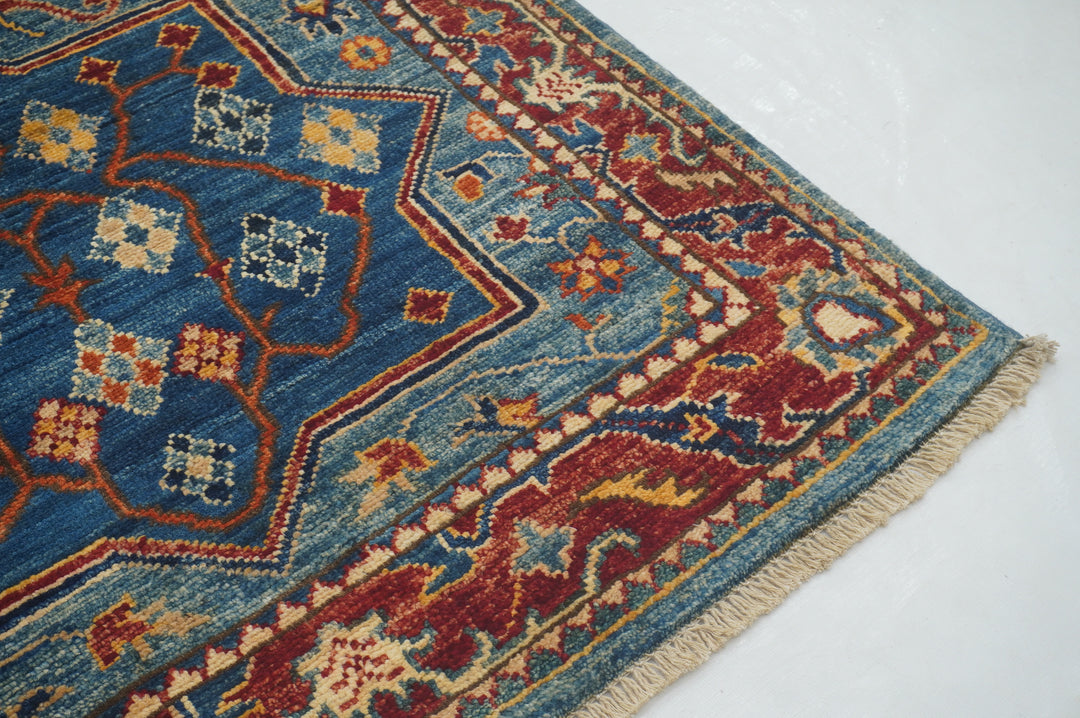 3x10 Blue Bakhtiari Afghan hand knotted Tribal Runner Rug