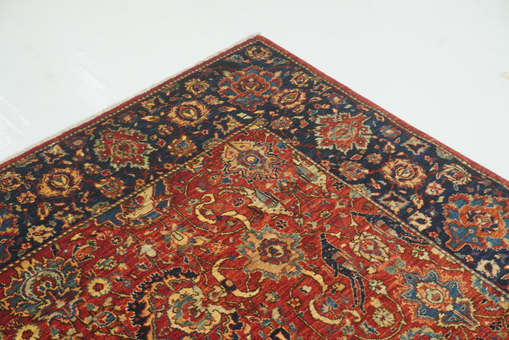 6x9 Red Afghan Hand Knotted Oriental Rug - Yildiz Rugs