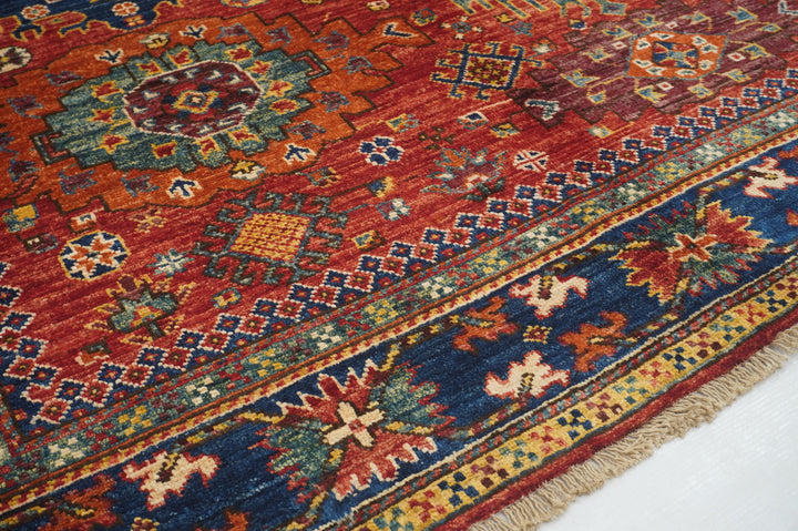 5x7 Red Baluch Afghan Hand knotted Oriental Rug