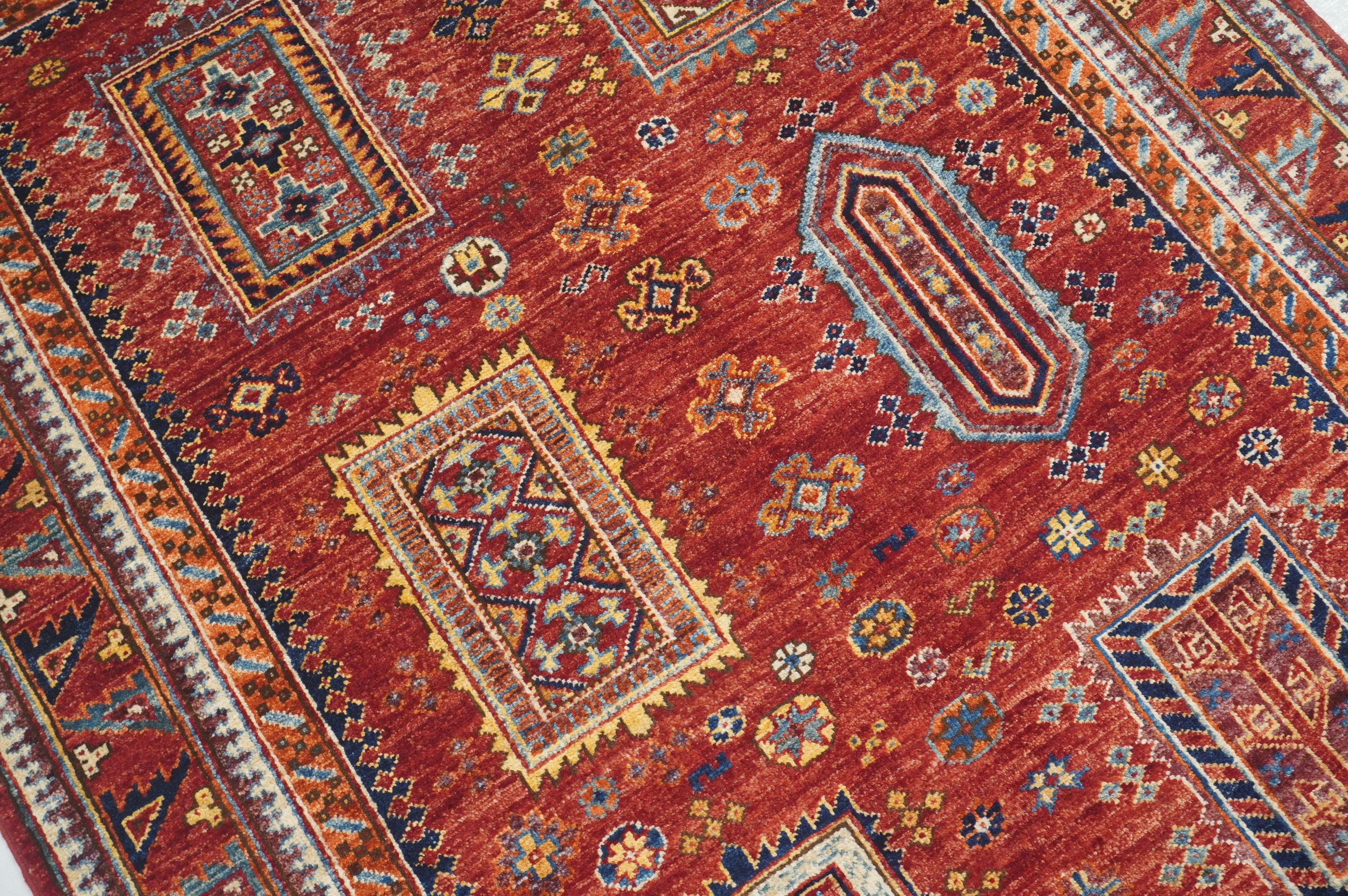 4x6 Red Baluch Afghan hand knotted Oriental Rug - Yildiz Rugs
