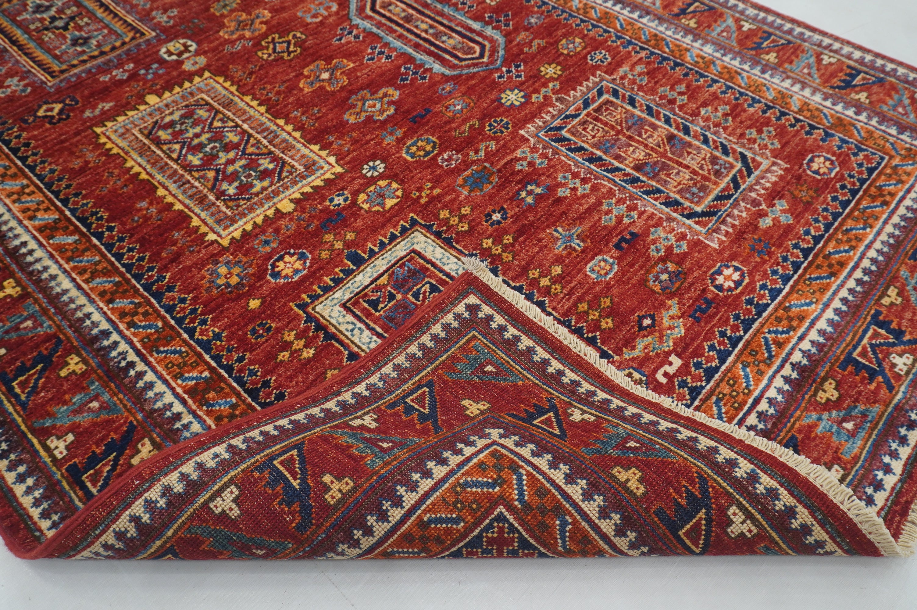 4x6 Red Baluch Afghan hand knotted Oriental Rug - Yildiz Rugs