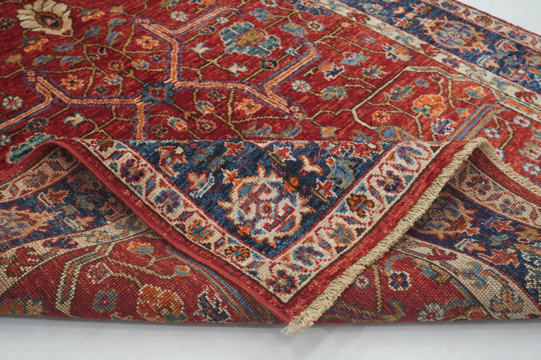 4x6 Red Bidjar Afghan hand knotted Oriental Rug