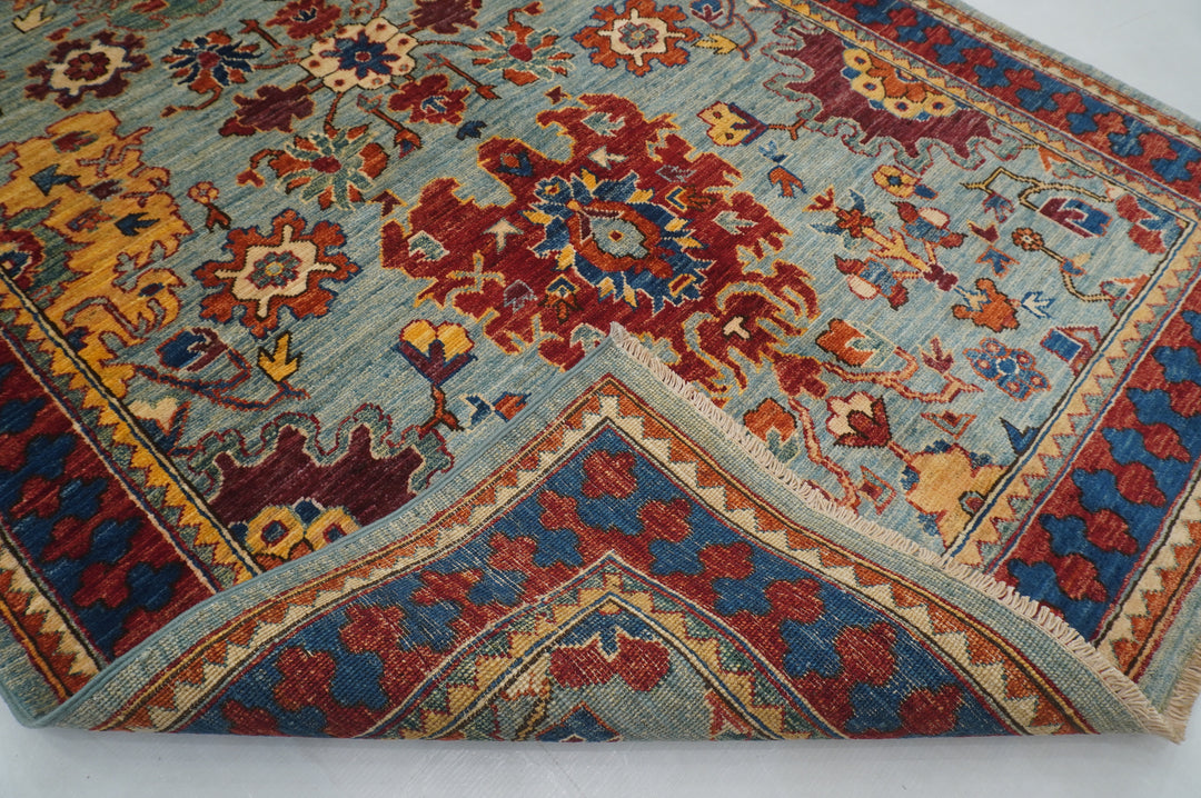 4x6 Blue Bidjar Afghan hand knotted Oriental Rug