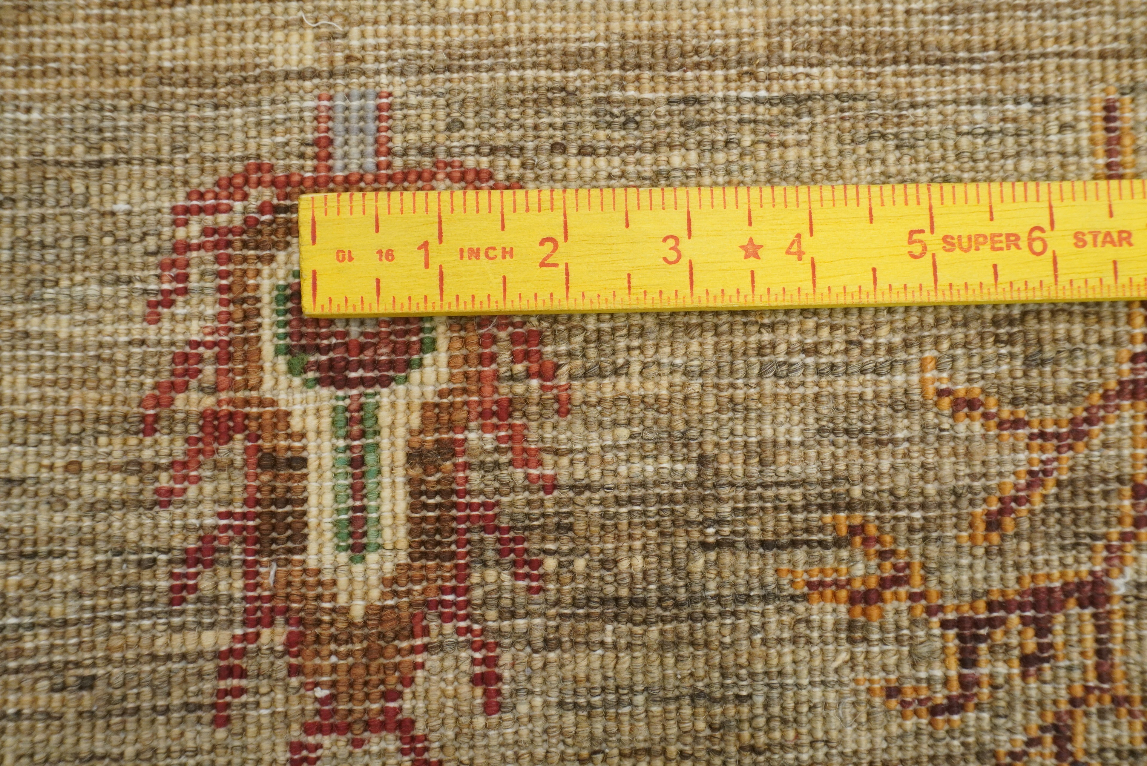 6x8 Landscape Gabbeh Beige Hand-Knotted Afghan Rug - Yildiz Rugs