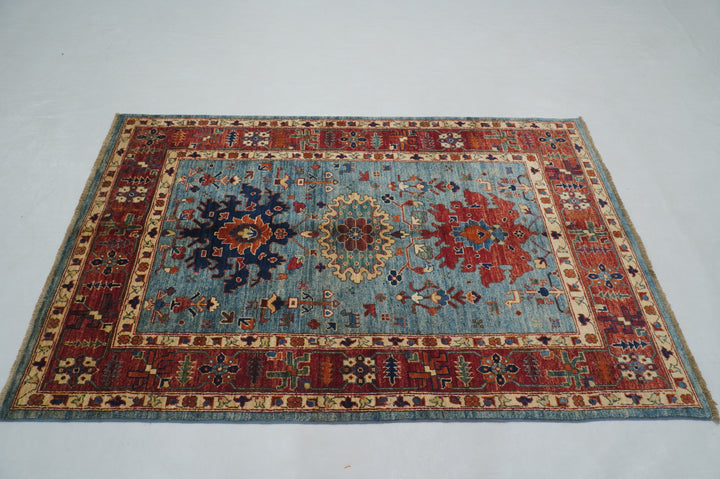 4x6 Blue Afghan Bidjar hand knotted Oriental Rug