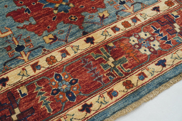 4x6 Blue Afghan Bidjar hand knotted Oriental Rug