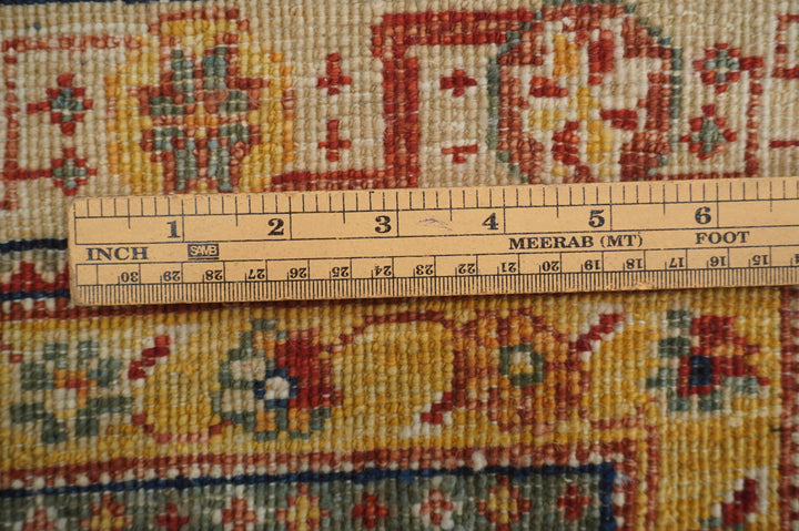 6x10 Beige Vintage Bakhtiari Afghan Hand Knotted Oriental Rug - Yildiz Rugs