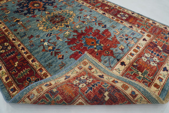 4x6 Blue Afghan Bidjar hand knotted Oriental Rug