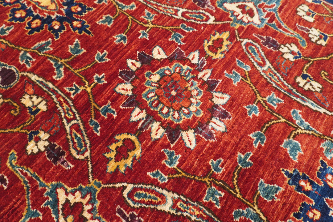 14 ft Deep Red Bidjar Afghan Hand knotted Long Oriental Runner Rug - Yildiz Rugs