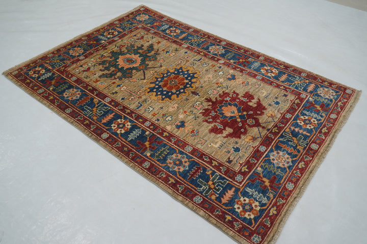 4x6 Undyed Gray Afghan Bidjar Oriental Rug