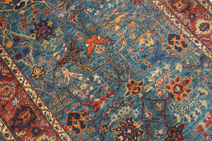 4x6 Blue Afghan Bidjar Oriental Rug