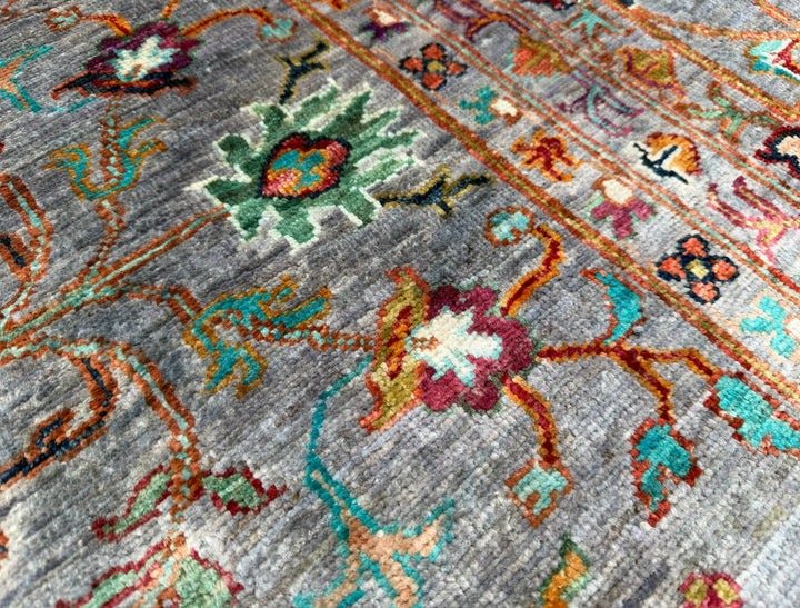 13x16 Blueish Gray Waziri Afghan Hand-Knotted Wool Oversize Rug - Yildiz Rugs