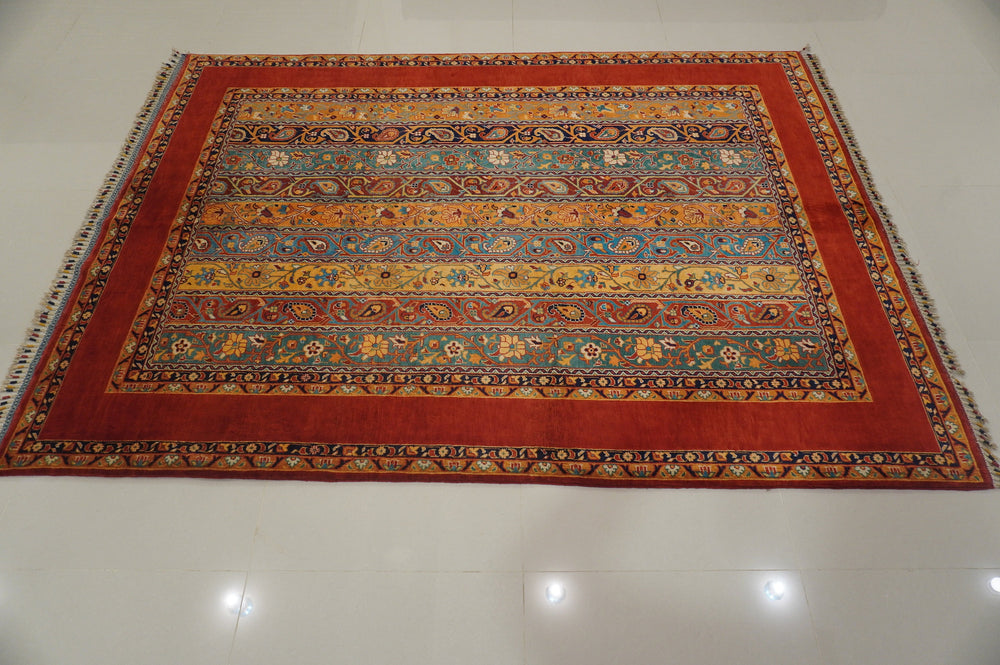 6x8 Red Turkish Hand knotted Rug - Yildiz Rugs