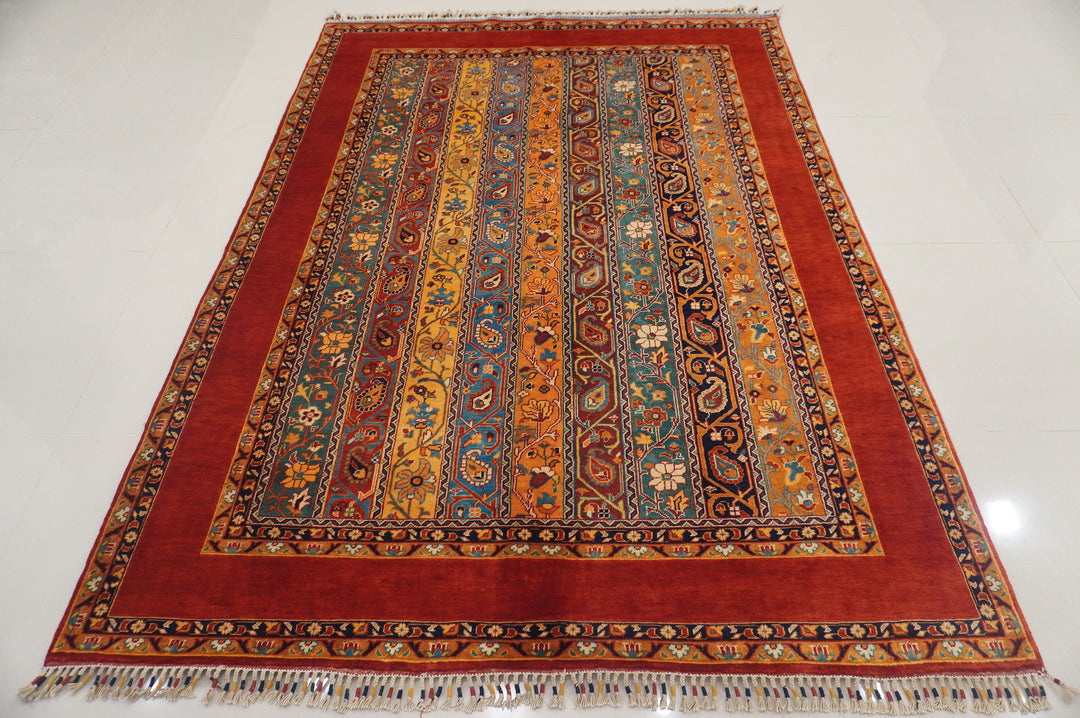 6x8 Red Turkish Hand knotted Rug - Yildiz Rugs