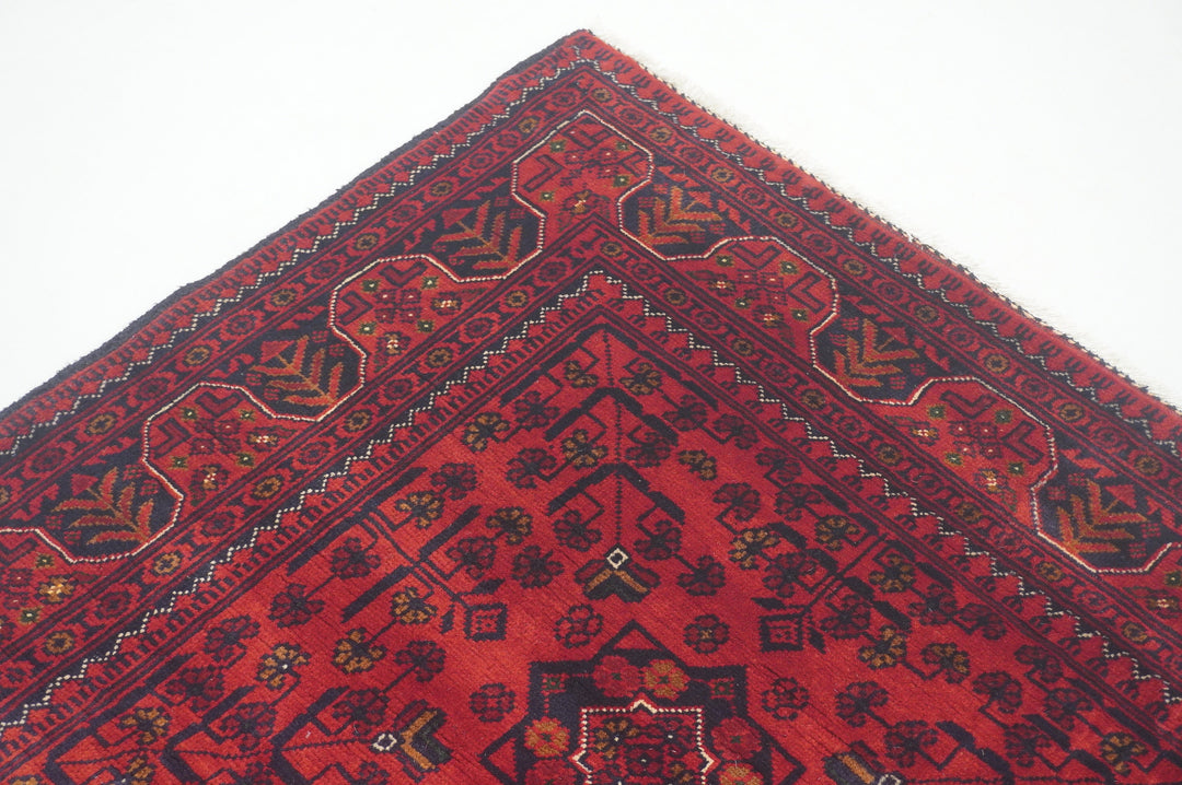 3x5 Red Afghan Khal Mohammadi hand knotted Rug - Yildiz Rugs