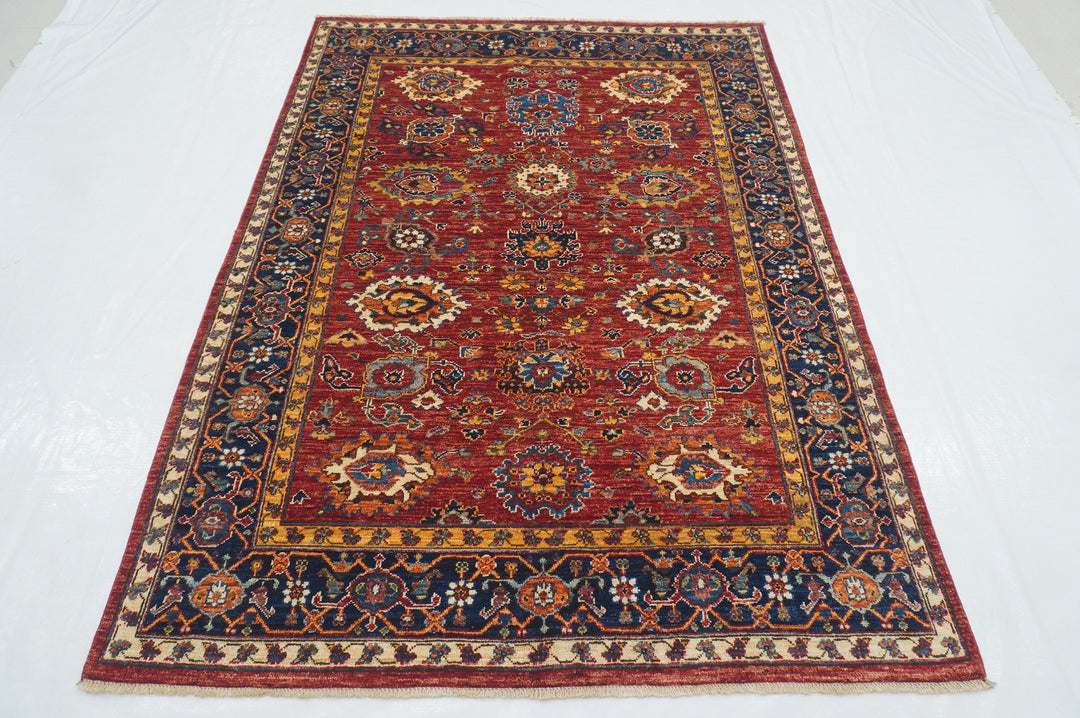 5x7 Red Bidjar Afghan hand knotted Oriental Rug - Yildiz Rugs