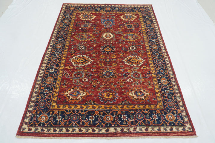 5x7 Red Bidjar Afghan hand knotted Oriental Rug - Yildiz Rugs