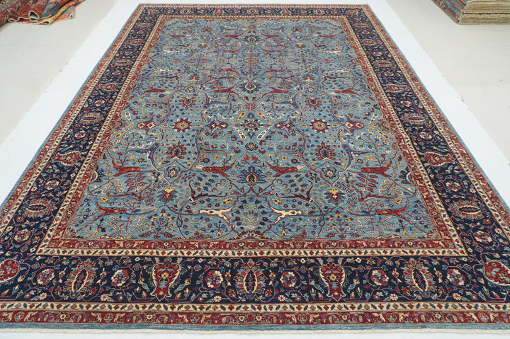 9x12 Blue Bidjar Afghan hand knotted Oriental Rug - Yildiz Rugs