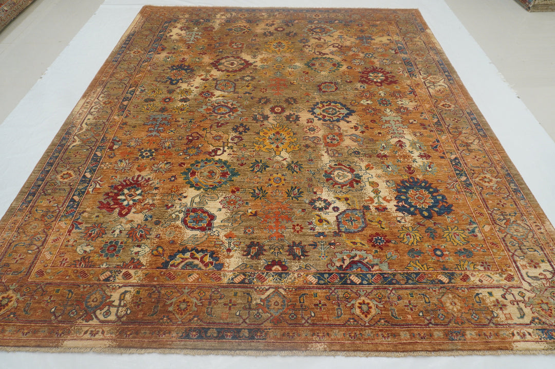 8x10 Brown Modern Bidjar Afghan Hand knotted Oriental Rug - Yildiz Rugs