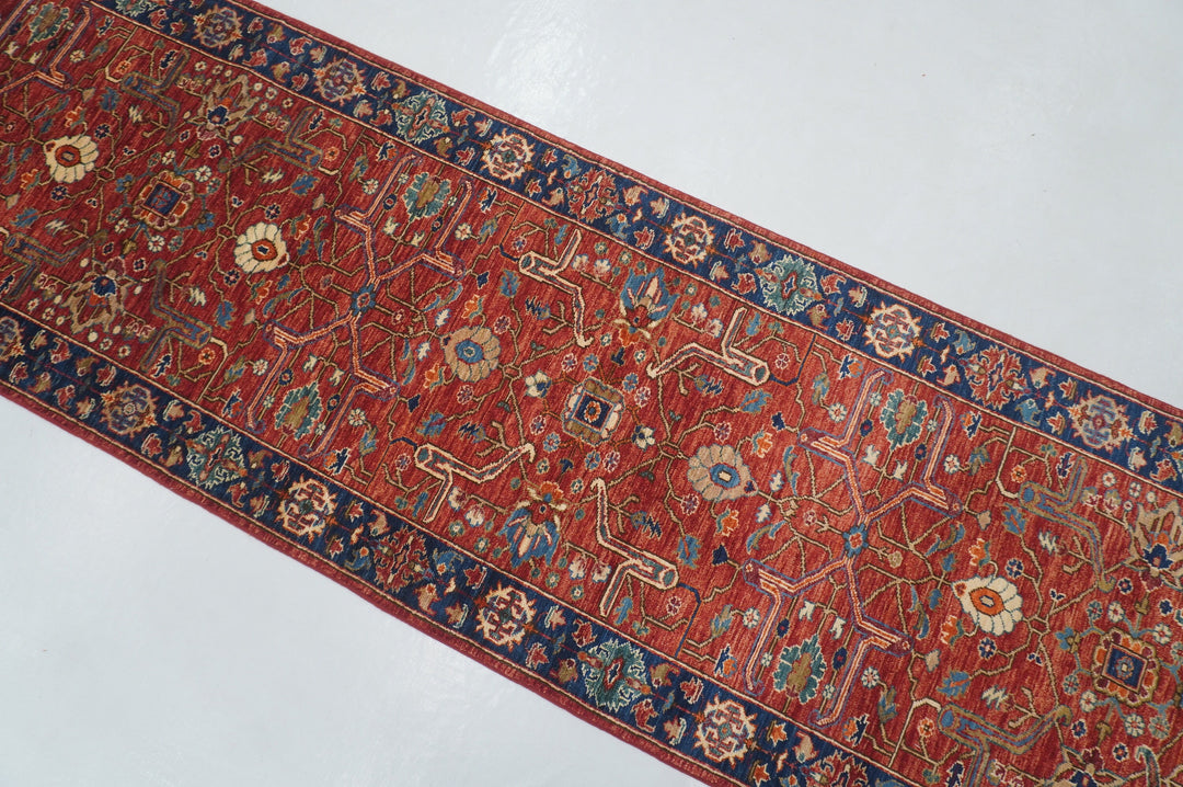 14 Ft Red Bidjar Afghan hand knotted Oriental Runner Rug - Yildiz Rugs