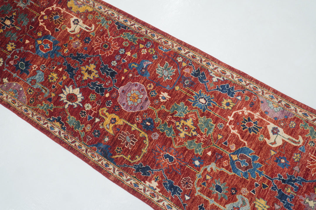 22 Ft Red Bidjar Afghan Hand Knotted Oriental  Extra Long Runner Rug - Yildiz Rugs