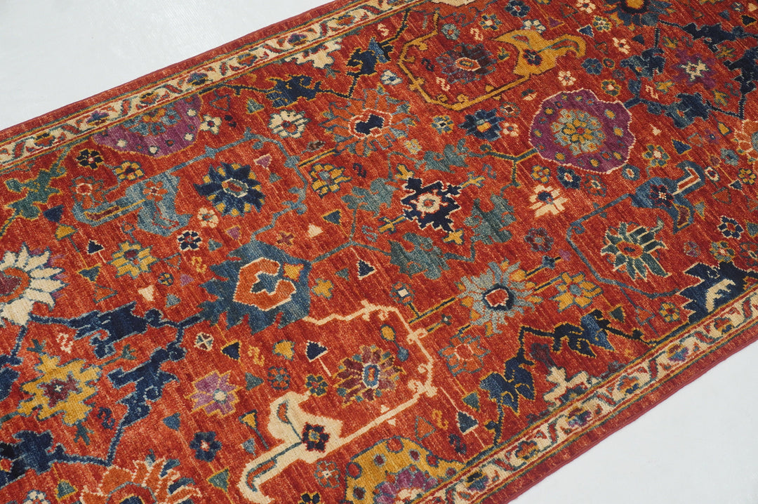 10 ft Red Bidjar Afghan Hand knotted Oriental Runner Rug