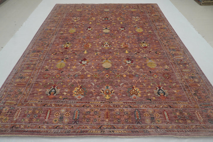 SOLD 8x10 Mauve Pink Waziri Afghan Hand knotted Oriental Rug