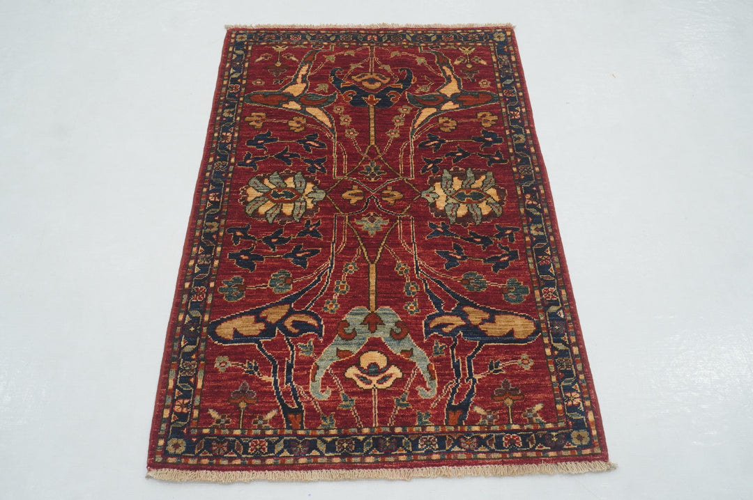 SOLD 3x4 Red Bidjar Afghan Hand knotted Oriental Rug