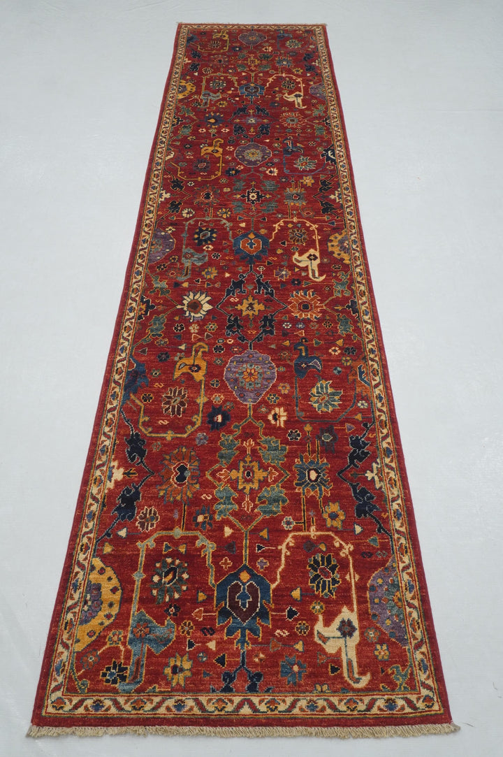 11 ft Red Bidjar Afghan Hand knotted Oriental Runner Rug