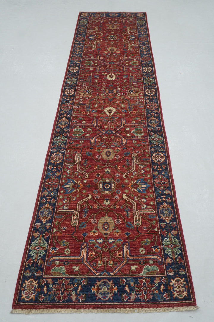 11 ft Red Bidjar Runner Rug Afghan Hand knotted Oriental Runner Rug