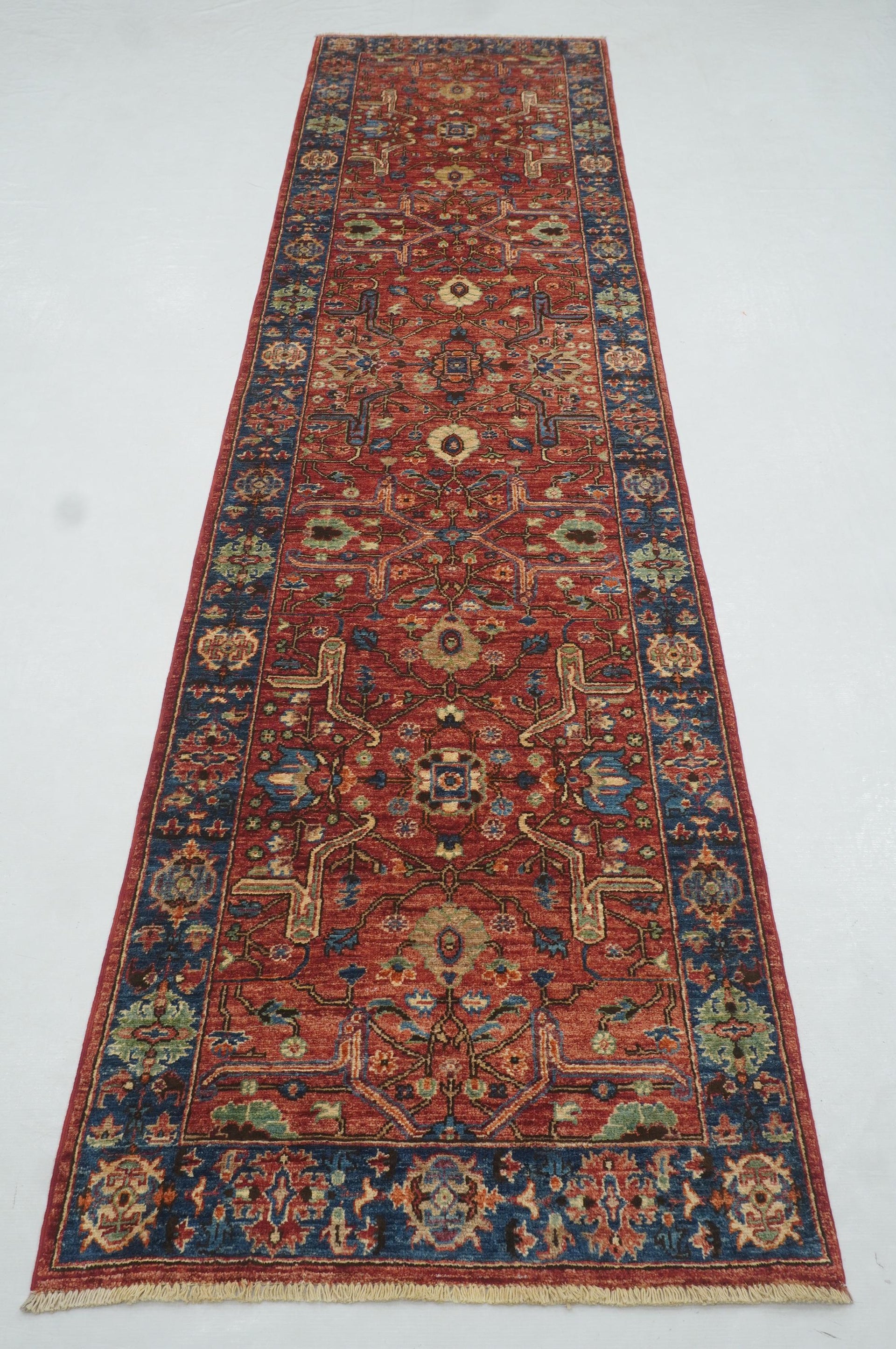 11 ft Red Bidjar Afghan Hand knotted Runner Rug