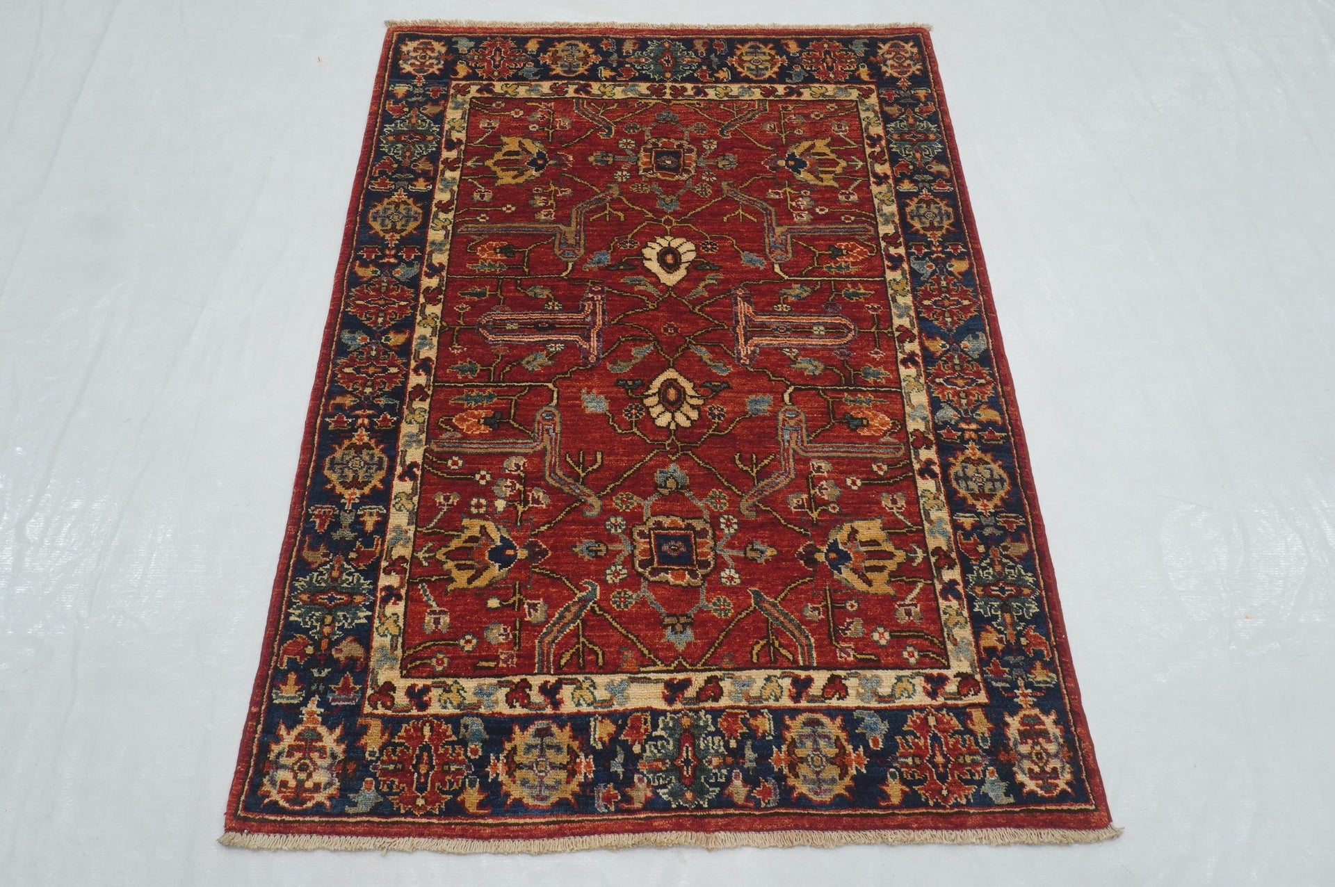 3x5 Red Bidjar Afghan Hand knotted Oriental Rug