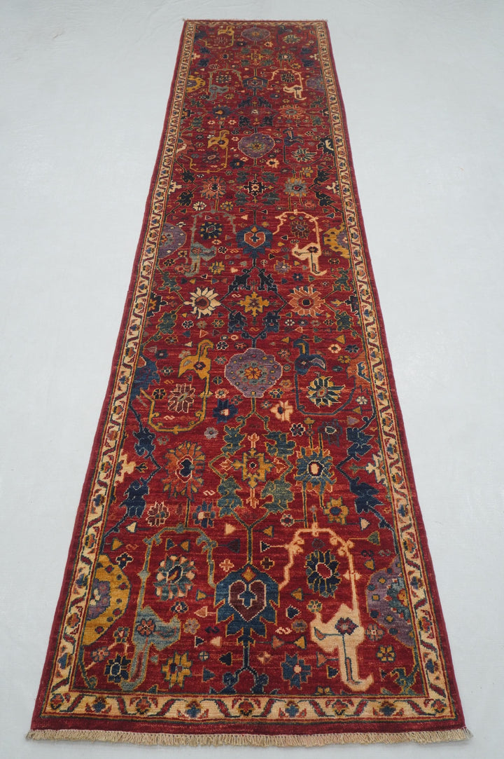 11 ft Red Bidjar Afghan Hand knotted Oriental Runner Rug