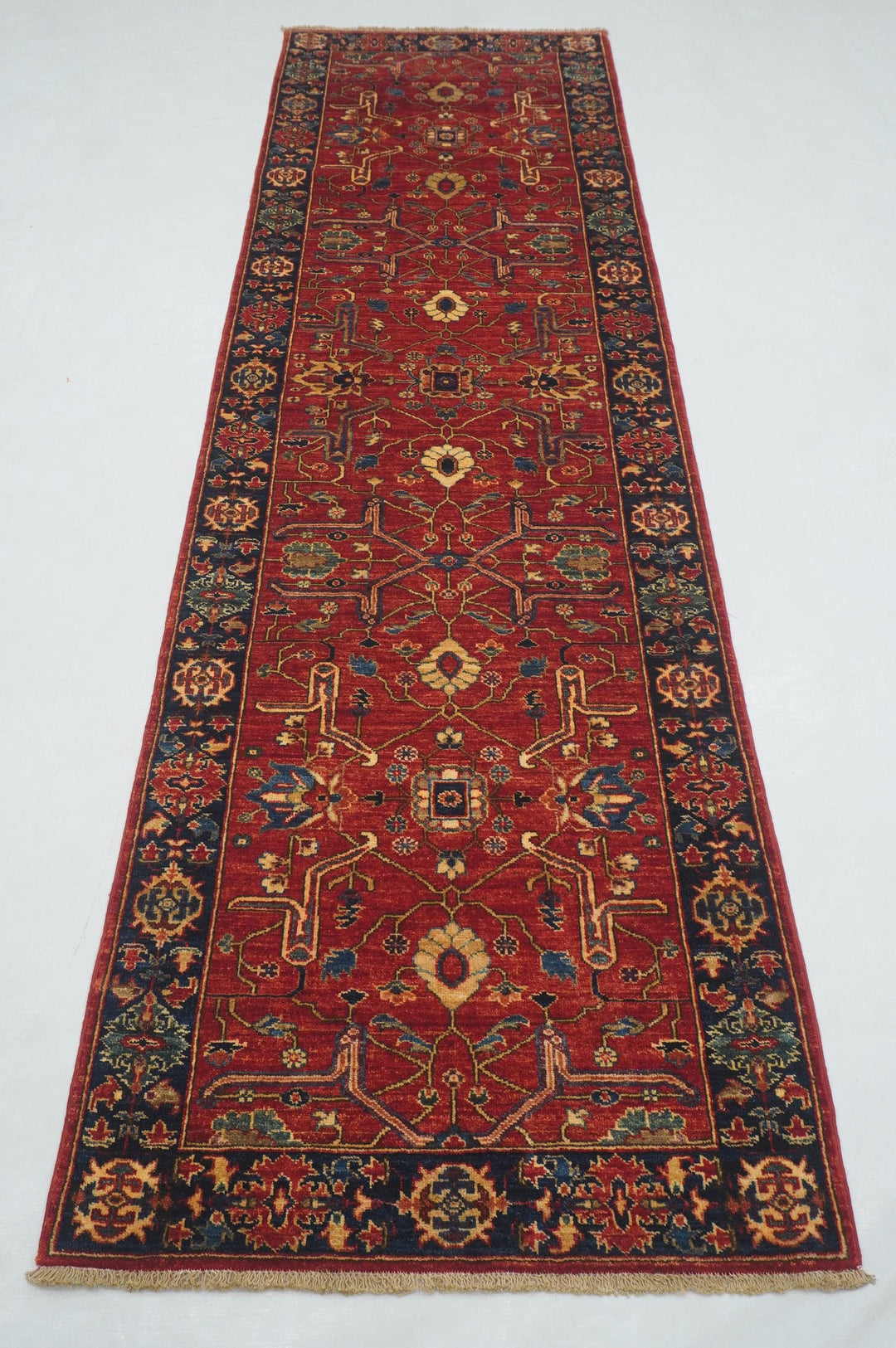 10 ft Red Bidjar Afghan hand knotted Oriental Runner Rug