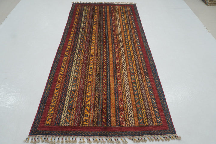 4x8 Red Turkish Hand knotted Oriental Wide Runner Rug