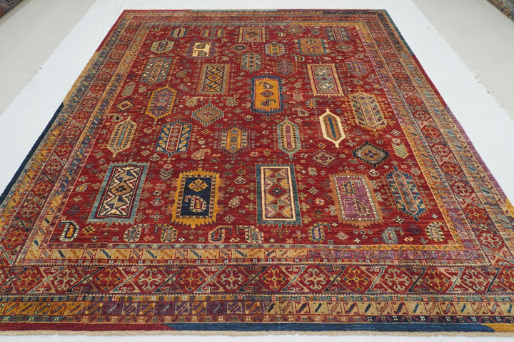 8x10 Red Samarkand Afghan Tribal Baluch Oriental Rug