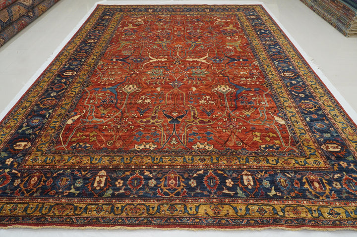 10x14 Red Bidjar Afghan Hand knotted Oriental Rug