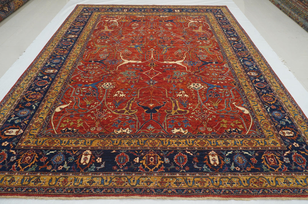 9x11 Red Bidjar Afghan Hand knotted Oriental Rug