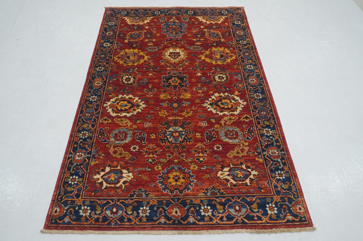 4x6 Red Bidjar Afghan hand knotted Traditional Oriental Rug