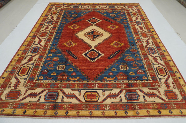 8x10 Red Serapi Afghan Hand knotted Medallion Oriental Rug