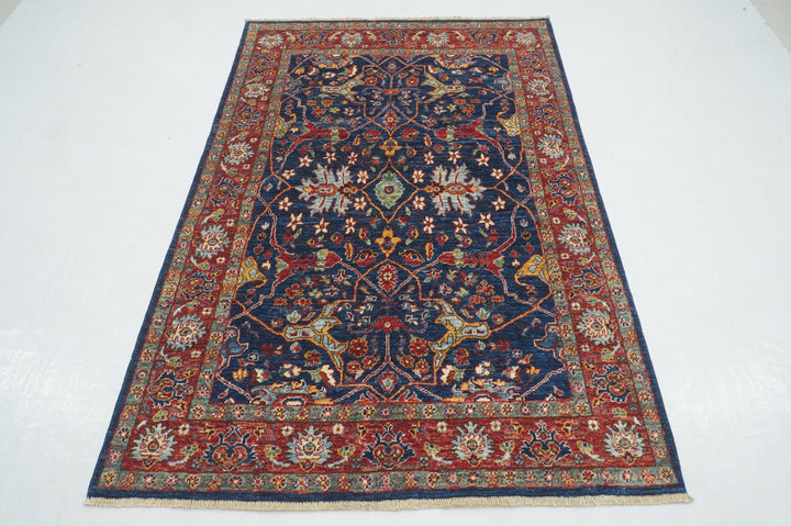 4x6 Navy Blue Bidjar Afghan Hand knotted Oriental Rug