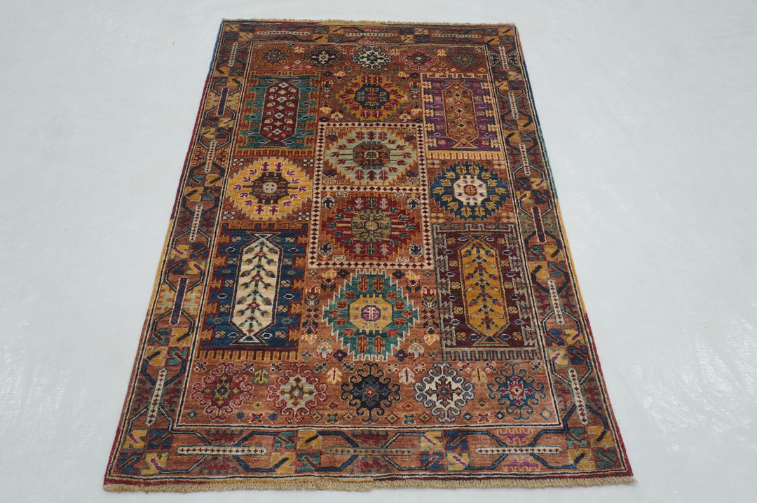 3x5 Brown Baluch Tribal Afghan Rug