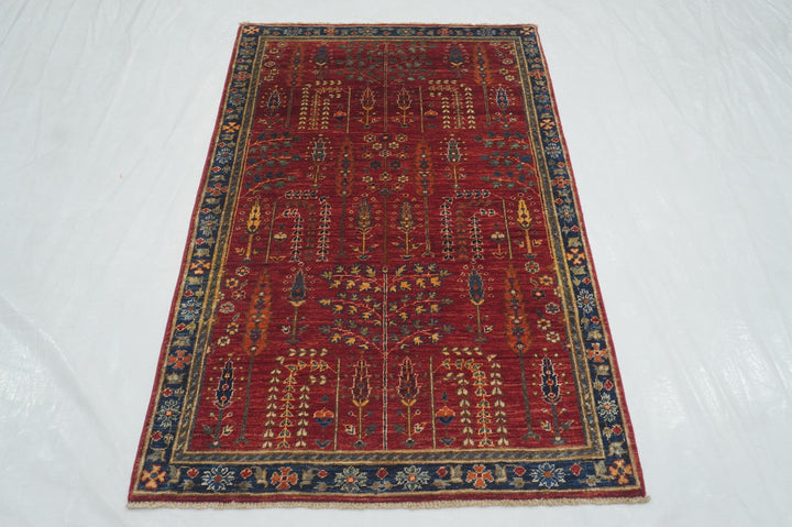 3x5 Red Tree Bakhshaish Afghan Hand Knotted Rug