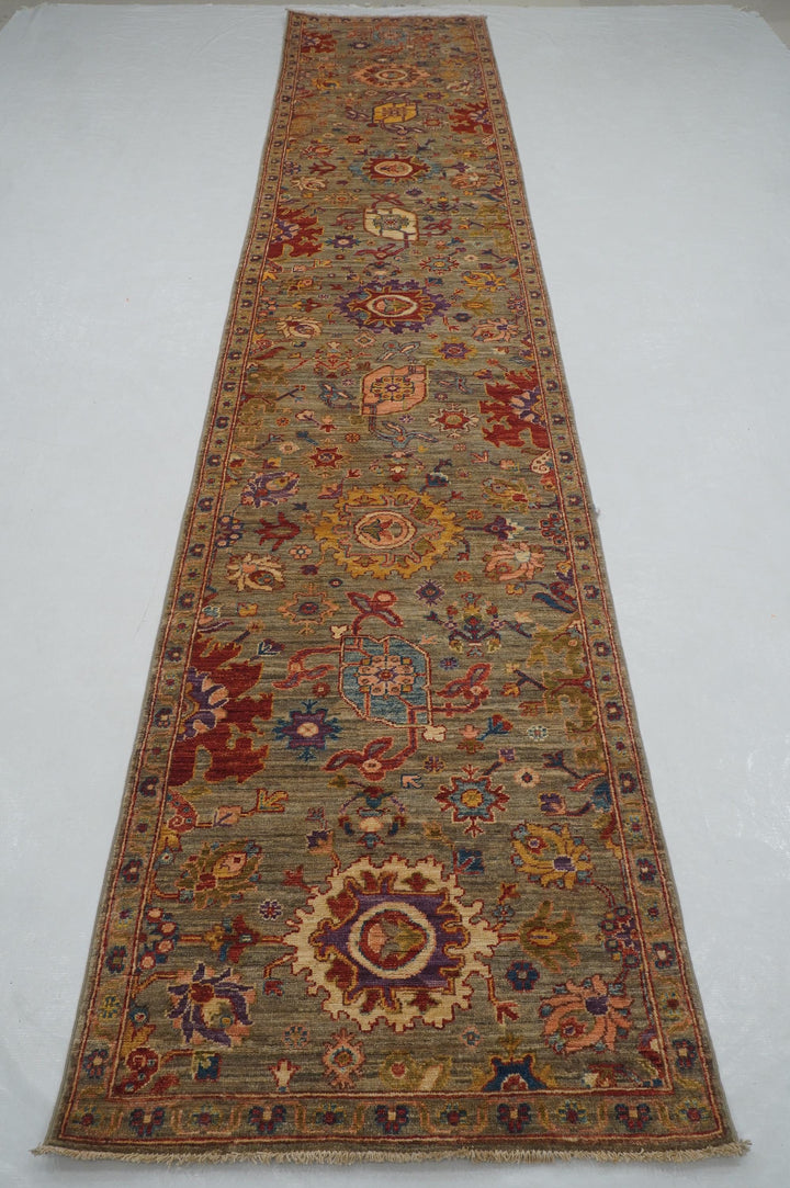 14 ft Gray Bidjar Afghan Hand knotted Oriental Long Runner Rug