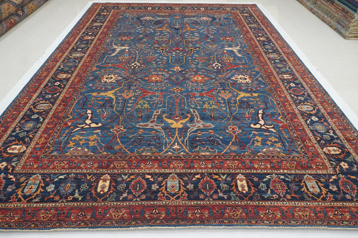 10x14 Navy Blue Bidjar Afghan Hand knotted Oriental Rug