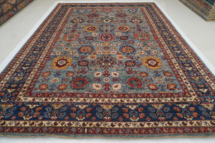 10x14 Blue Bidjar Afghan Hand knotted Oriental Rug