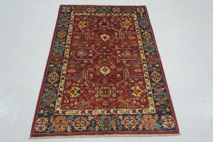 3x5 Red Bidjar Afghan Hand knotted Oriental Rug