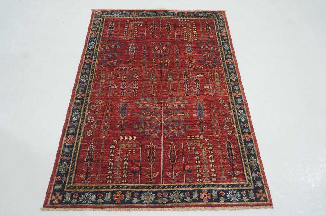 3x5 Red Tree Bakhshaish Afghan Hand Knotted Rug