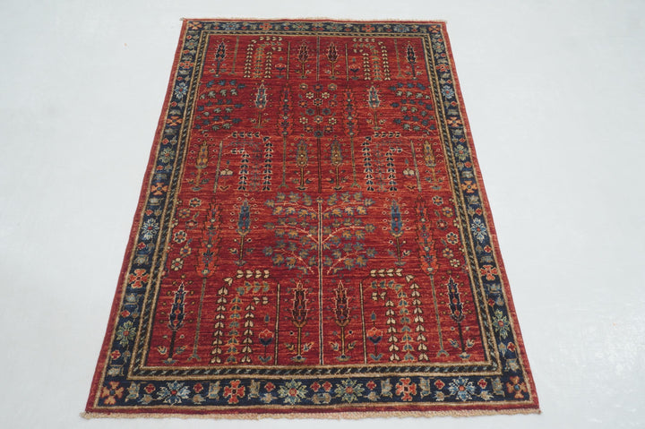 3x5 Red Tree Bakhshaish Afghan Hand Knotted Rug